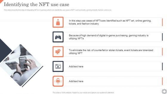 Non Fungible Token Methodology IT Identifying The NFT Use Case Infographics PDF