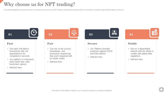Non Fungible Token Methodology IT Why Choose Us For NFT Trading Demonstration PDF