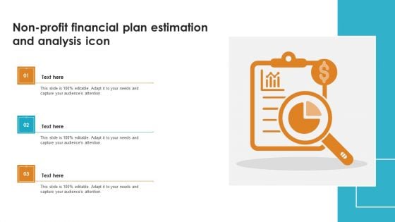 Non Profit Financial Plan Estimation And Analysis Icon Sample PDF