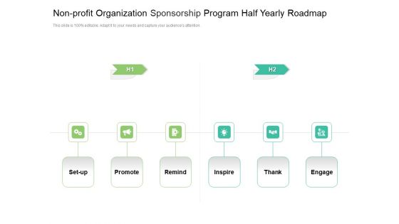 Non Profit Organization Sponsorship Program Half Yearly Roadmap Elements