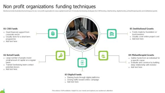 Non Profit Organizations Funding Techniques Topics PDF