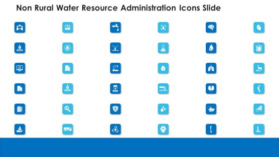 Non Rural Water Resource Administration Icons Slide Portrait PDF