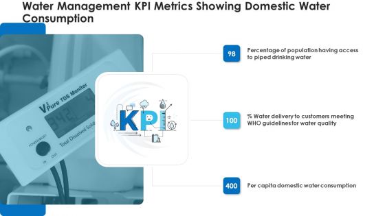 Non Rural Water Resource Administration Water Management KPI Metrics Showing Domestic Water Consumption Ideas PDF
