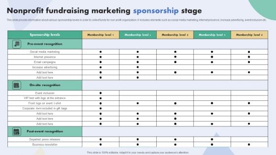 Nonprofit Fundraising Marketing Sponsorship Stage Designs PDF