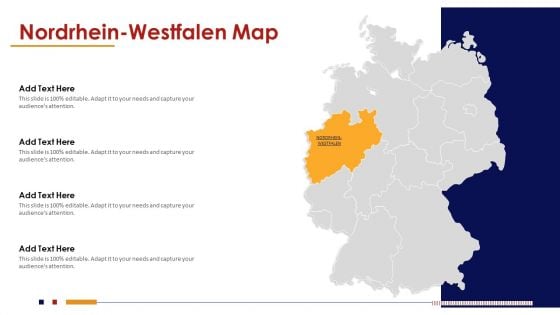 Nordrhein Westfalen Map PowerPoint Presentation PPT Template PDF