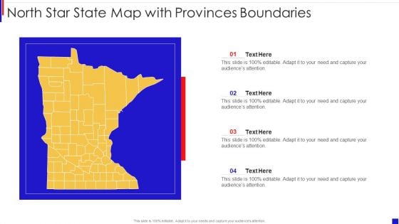 North Star State Map With Provinces Boundaries Microsoft PDF