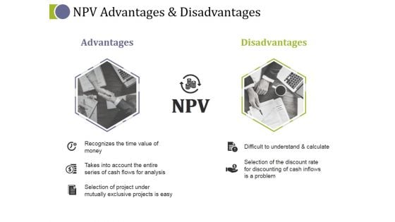 Npv Advantages And Disadvantages Ppt PowerPoint Presentation Ideas Deck