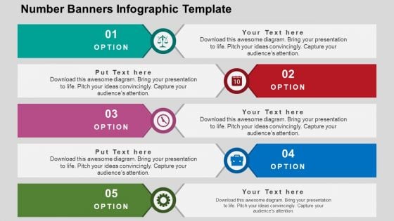 Number Banners Infographic Template PowerPoint Templates