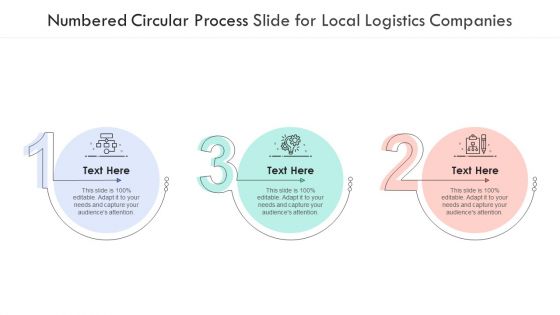 Numbered Circular Process Slide For Local Logistics Companies Themes PDF