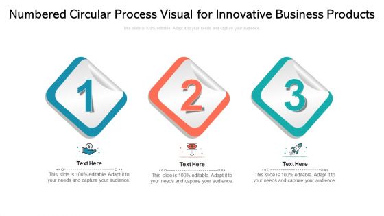 Numbered Circular Process Visual For Innovative Business Products Diagrams PDF