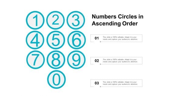 Numbers Circles In Ascending Order Ppt PowerPoint Presentation Model Demonstration