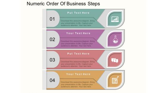 Numeric Order Of Business Steps Powerpoint Template