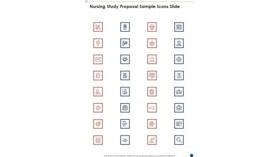 Nursing Study Proposal Sample Icons Slide One Pager Sample Example Document Nursing Study Proposal Sample Icons Slide One Pager Sample Example Document