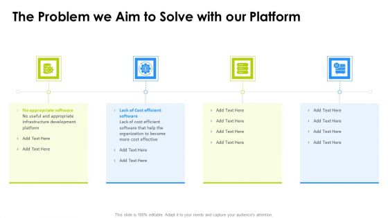 Nutanix Investor Funding Pitch Deck The Problem We Aim To Solve With Our Platform Background PDF