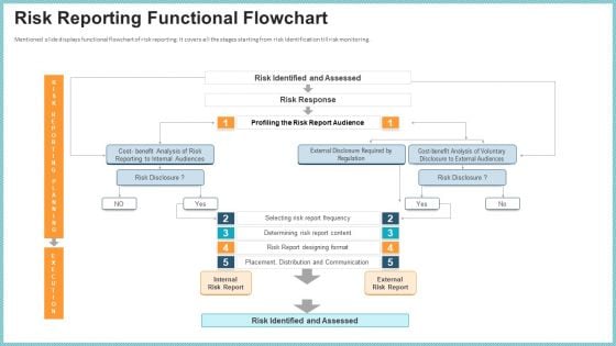 OP Risk Management Risk Reporting Functional Flowchart Infographics PDF