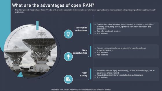 O RAN Architecture What Are The Advantages Of Open RAN Ppt Slides Pictures PDF