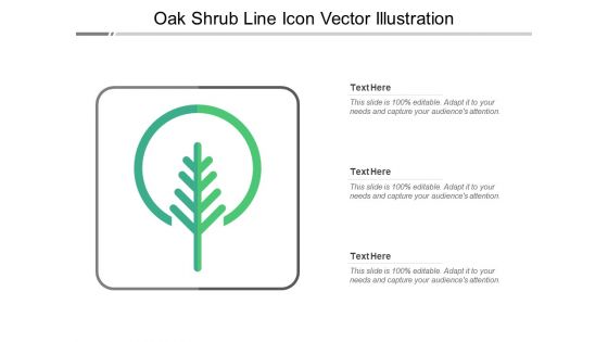 Oak Shrub Line Icon Vector Illustration Ppt PowerPoint Presentation Pictures Layout PDF