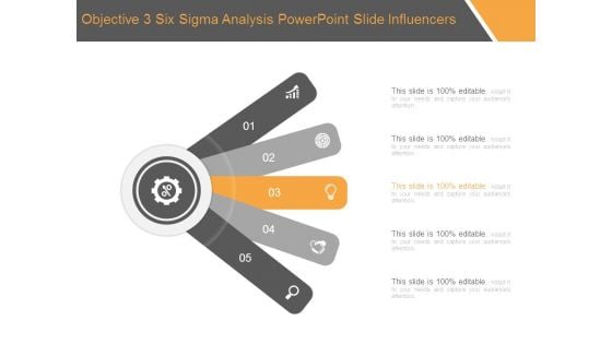 Objective 3 Six Sigma Analysis Powerpoint Slide Influencers