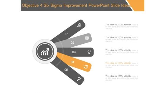 Objective 4 Six Sigma Improvement Powerpoint Slide Ideas