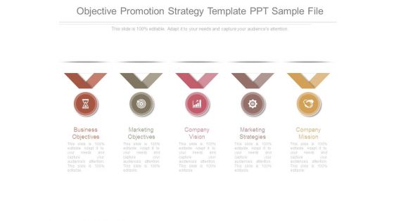Objective Promotion Strategy Template Ppt Sample File