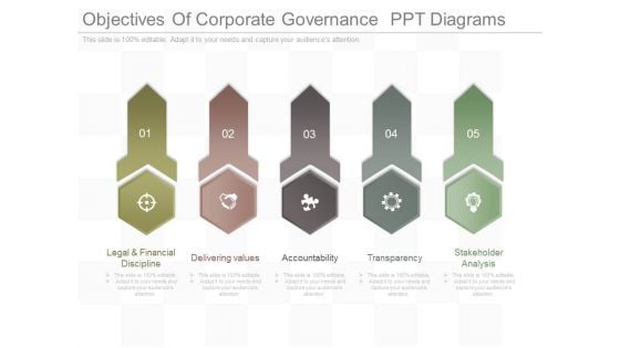 Objectives Of Corporate Governance Ppt Diagrams