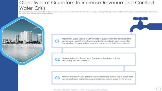 Objectives Of Grundfom To Increase Revenue And Combat Water Crisis Demonstration PDF Objectives Of Grundfom To Increase Revenue And Combat Water Crisis Demonstration PDF