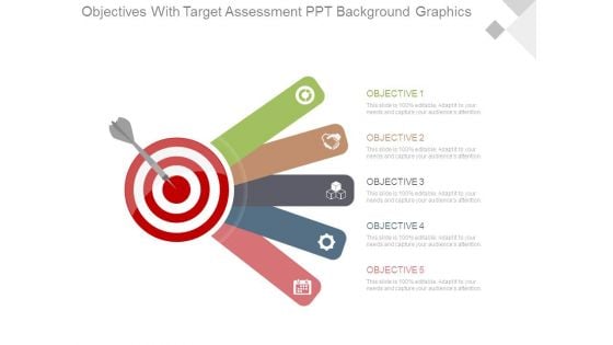 Objectives With Target Assessment Ppt Background Graphics