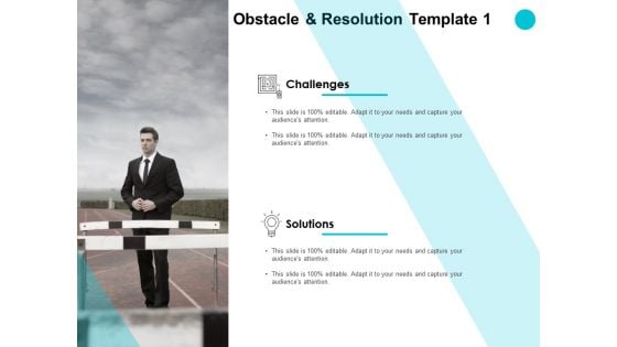 Obstacle And Resolution Challenges Ppt PowerPoint Presentation Styles Information