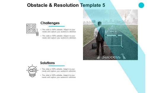 Obstacle And Resolution Success Ppt PowerPoint Presentation Styles Display