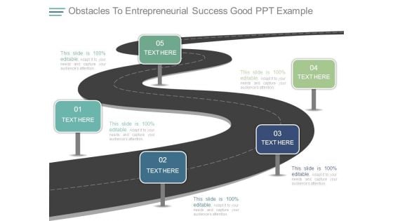 Obstacles To Entrepreneurial Success Good Ppt Example