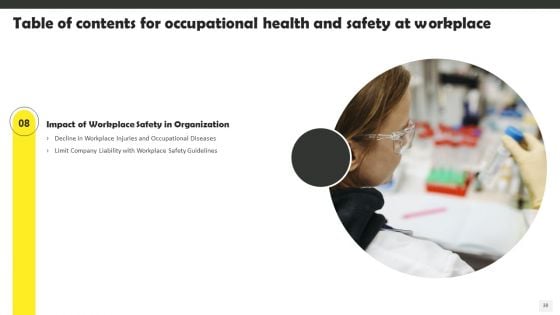 Occupational Health And Safety At Workplace Ppt PowerPoint Presentation Complete Deck With Slides