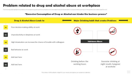 Occupational Health And Safety At Workplace Problem Related To Drug And Alcohol Ideas PDF