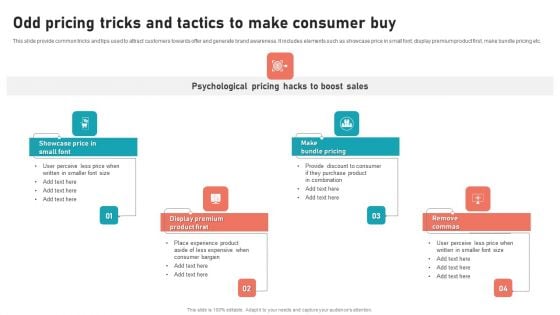 Odd Pricing Tricks And Tactics To Make Consumer Buy Icons PDF