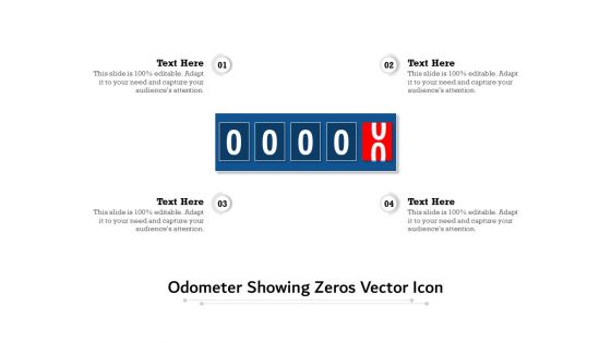 Odometer Showing Zeros Vector Icon Ppt PowerPoint Presentation Model Graphics Template PDF