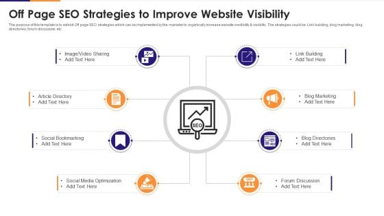 Off Page SEO Strategies To Improve Website Visibility Infographics PDF