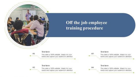 Off The Job Employee Training Procedure Pictures PDF