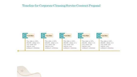 Office Cleaning Service Timeline For Corporate Cleaning Service Contract Proposal Slides PDF