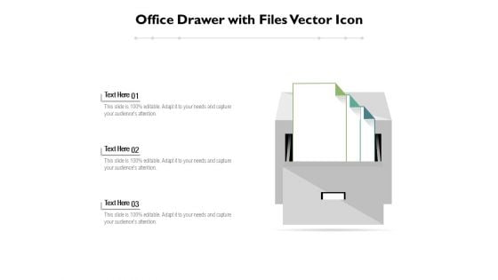 Office Drawer With Files Vector Icon Ppt PowerPoint Presentation Pictures Background Images PDF