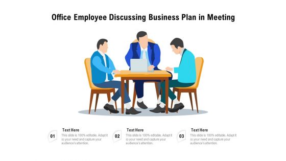 Office Employee Discussing Business Plan In Meeting Ppt PowerPoint Presentation Gallery Good PDF