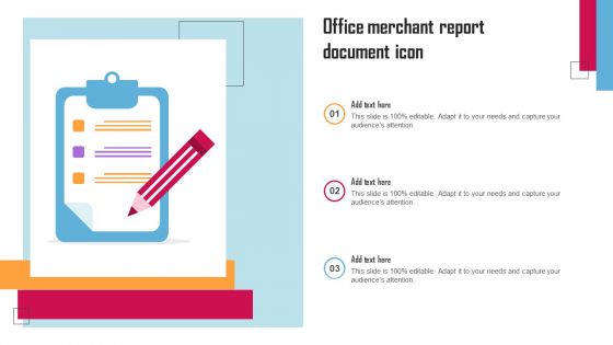 Office Merchant Report Document Icon Template PDF