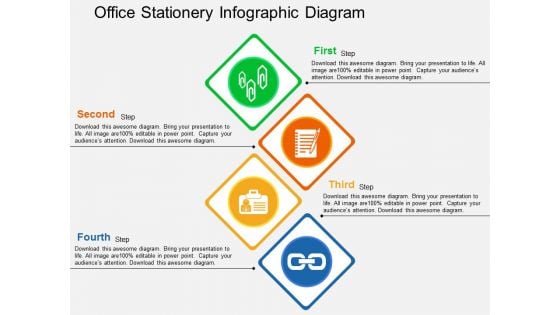 Office Stationery Infographic Diagram Powerpoint Templates