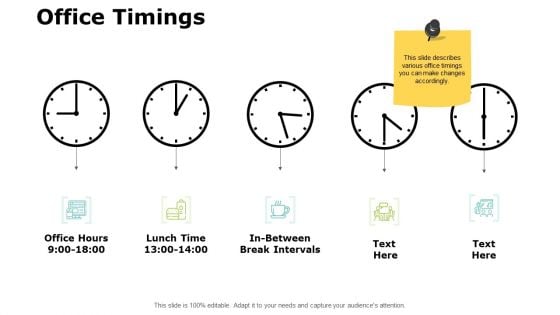 Office Timings Planning Ppt PowerPoint Presentation Icon Deck