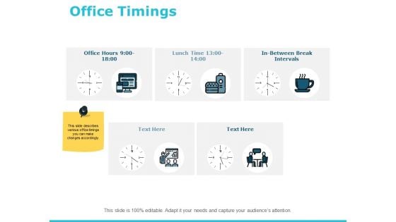 Office Timings Ppt PowerPoint Presentation Gallery Master Slide