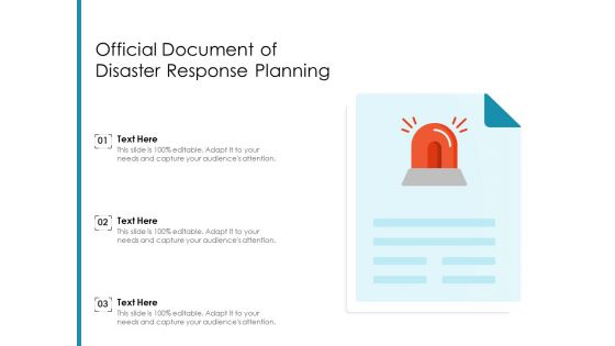 Official Document Of Disaster Response Planning Ppt PowerPoint Presentation Portfolio Introduction PDF