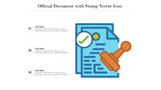 Official Document With Stamp Vector Icon Ppt PowerPoint Presentation Layouts Graphics Pictures PDF