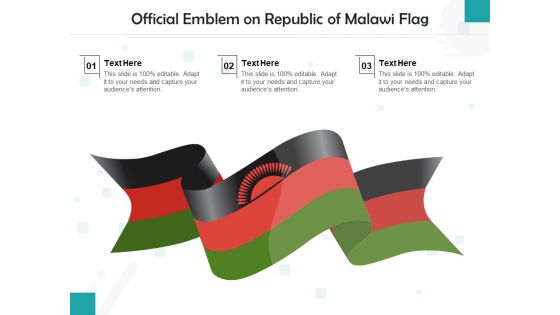 Official Emblem On Republic Of Malawi Flag Ppt PowerPoint Presentation Icon Gallery PDF