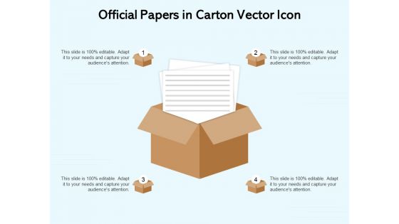 Official Papers In Carton Vector Icon Ppt PowerPoint Presentation Pictures Mockup PDF