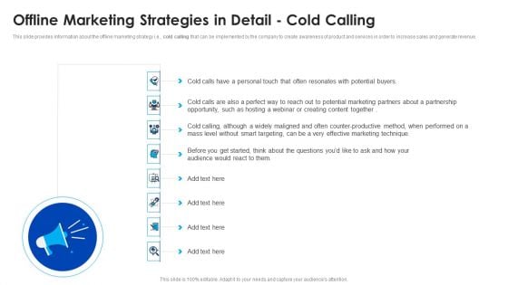 Offline Marketing Strategies In Detail Cold Calling Ppt Inspiration Layout Ideas PDF