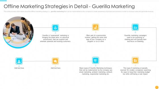 Offline Marketing Strategies In Detail Guerilla Categories Of Offline Promotion Methods Guidelines PDF