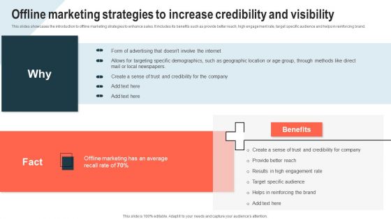 Offline Marketing Strategies To Increase Credibility And Visibility Graphics PDF Offline Marketing Strategies To Increase Credibility And Visibility Graphics PDF